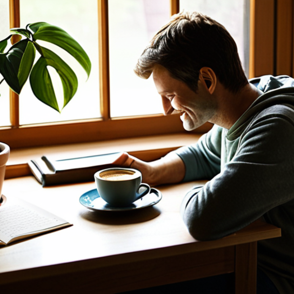 습관 스택킹으로 나만의 루틴 만들기 - **Image Prompt 1: The Serene Morning Transformation**
"A wide-angle shot capturing a cozy and in...